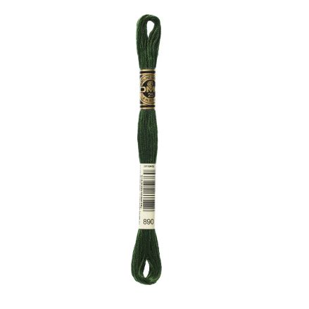 DMC 890 Six-Strand Floss – Ultra Dark Pistachio Green
