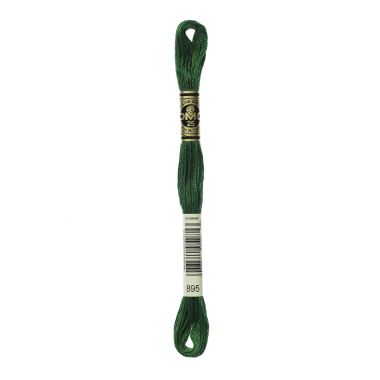 DMC 895 Six-Strand Floss – Very Dark Hunter Green