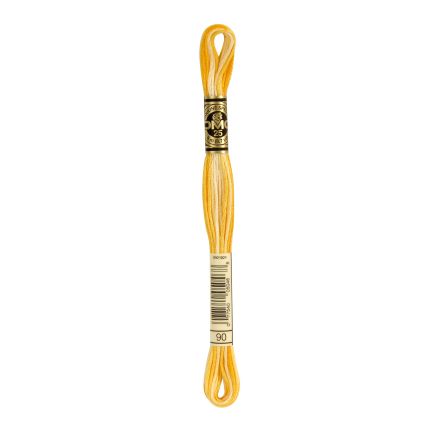 DMC 090 Six-Strand Floss – Variegated Yellow