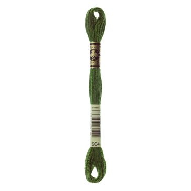 DMC 904 Six-Strand Floss – Very Dark Parrot Green