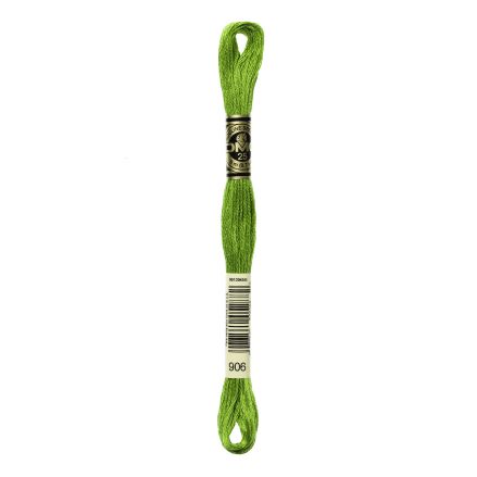 DMC 906 Six-Strand Floss – Medium Parrot Green