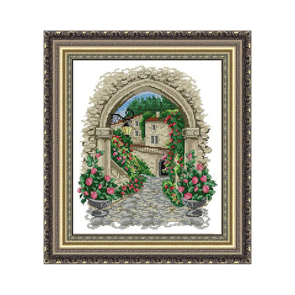 Cross-Stitch Kit “arch in flowers" Ledi 01076