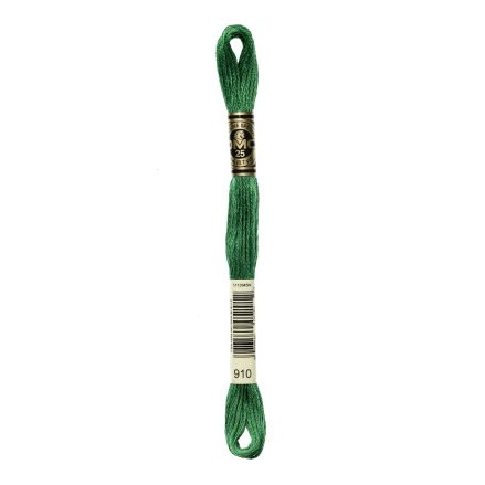 DMC 910 Six-Strand Floss – Dark Emerald Green