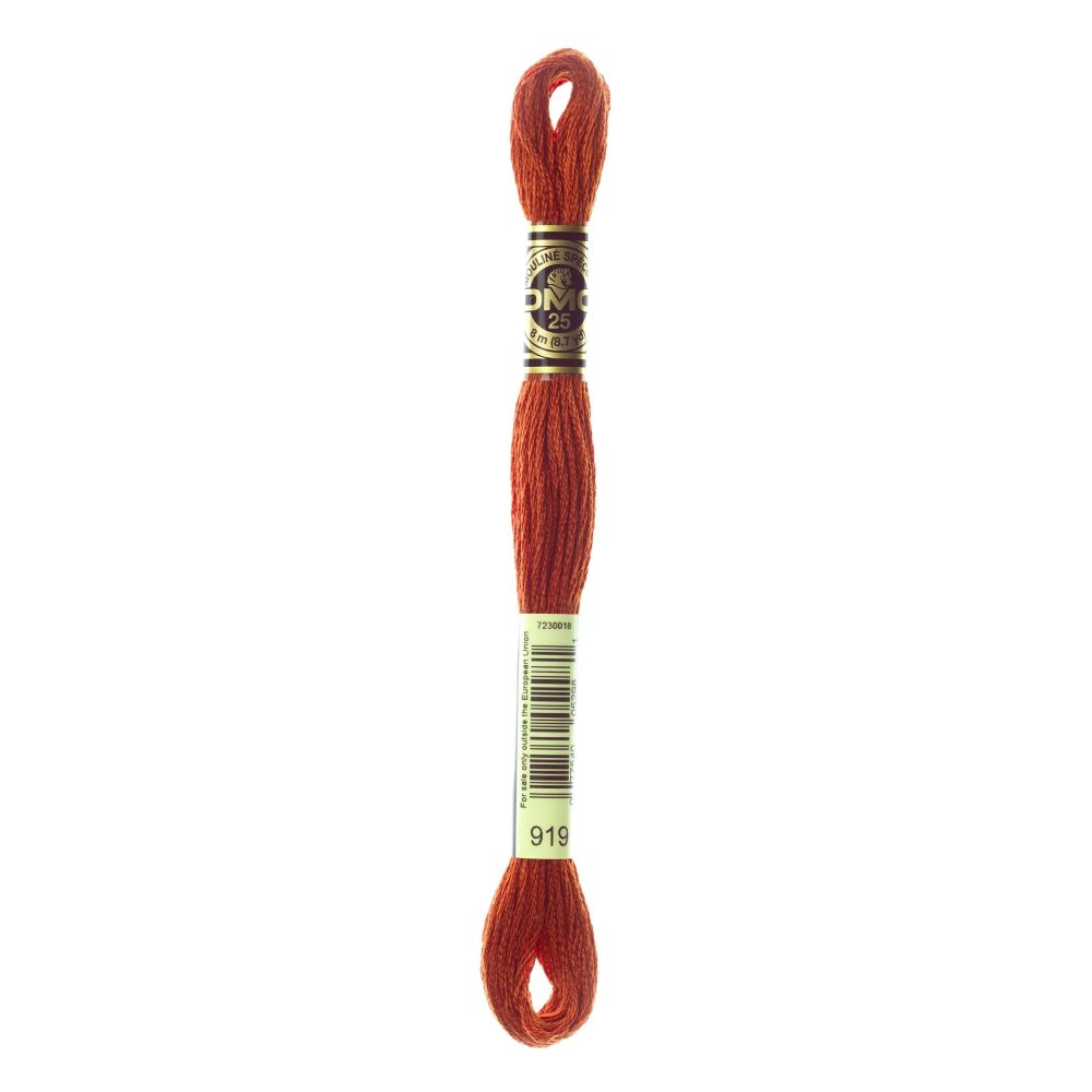 DMC 919 Six-Strand Floss – Red Copper