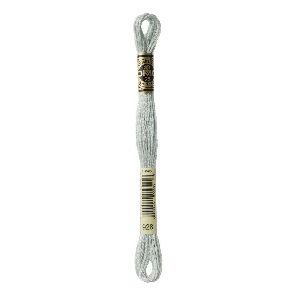 DMC 928 Six-Strand Floss – Very Light Grey Green DMC 928 Six-Strand Floss – Very Light Grey Green
