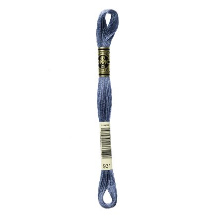 DMC 931 Six-Strand Floss – Medium Antique Blue
