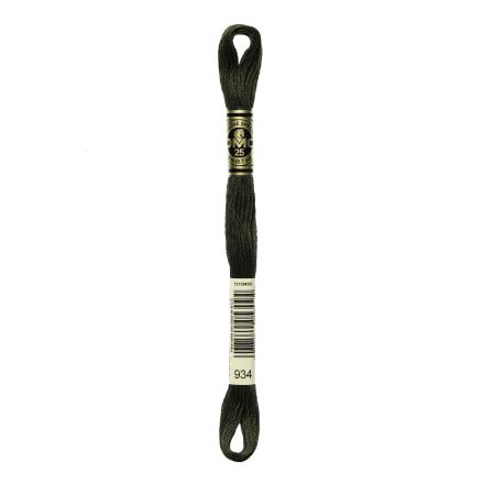 DMC 934 Six-Strand Floss – Black Avocado Green