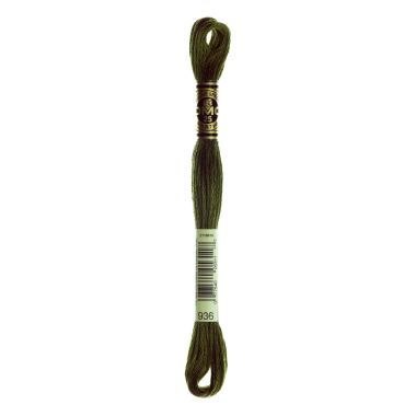 DMC 936 Six-Strand Floss – Very Dark Avocado Green