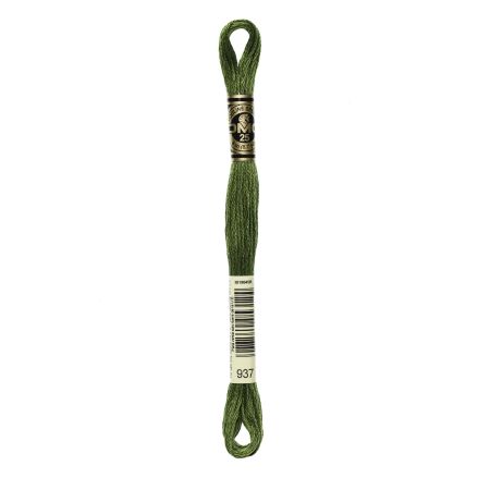 DMC 937 Six-Strand Floss – Medium Avocado Green