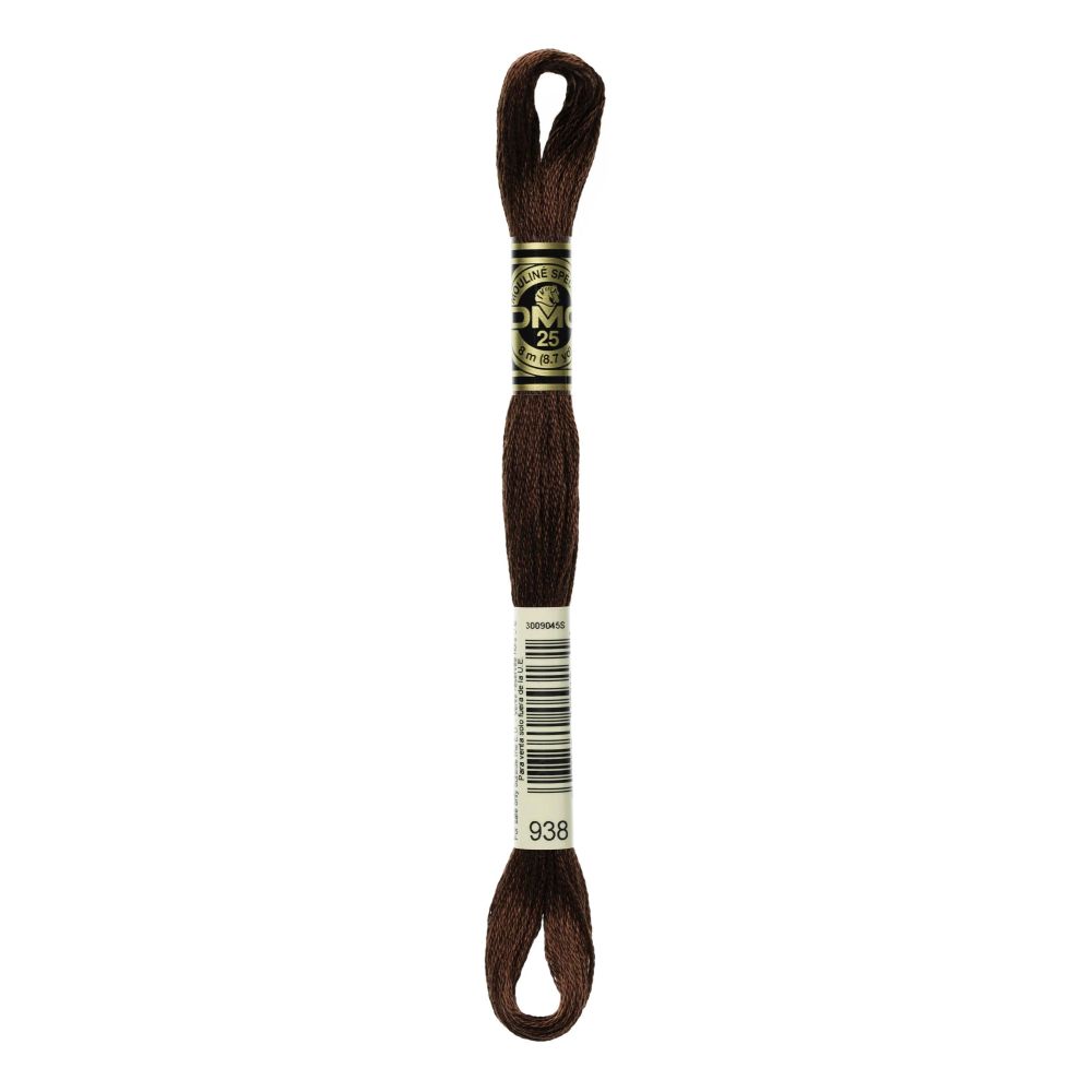 DMC 938 Six-Strand Floss – Ultra Dark Coffee Brown DMC 938 Six-Strand Floss – Ultra Dark Coffee Brown