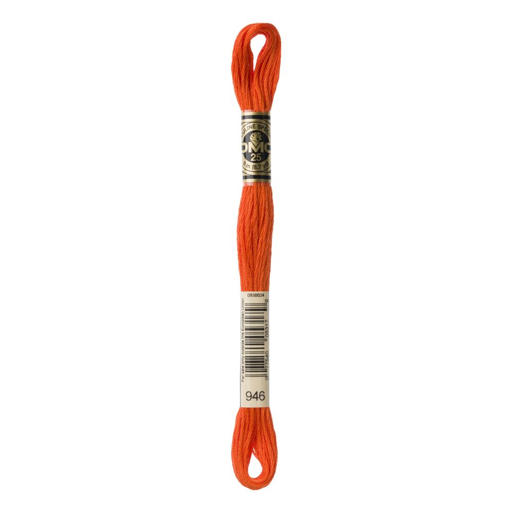 DMC 946 Six-Strand Floss – Medium Burnt Orange DMC 946 Six-Strand Floss – Medium Burnt Orange
