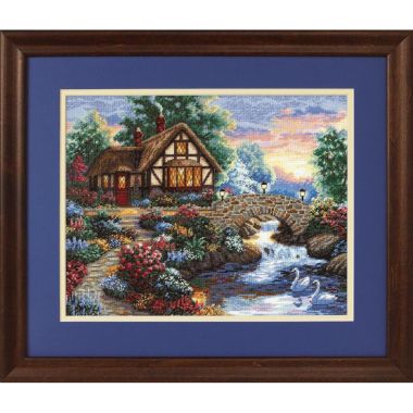 Counted Cross Stitch Kit Twilight Bridge, Dimensions 35172