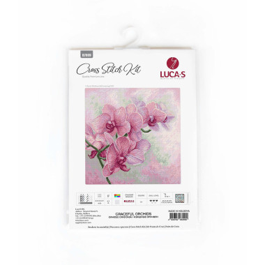 Cross Stitch Kit Graceful Orchids, Luca-S Gold B7009