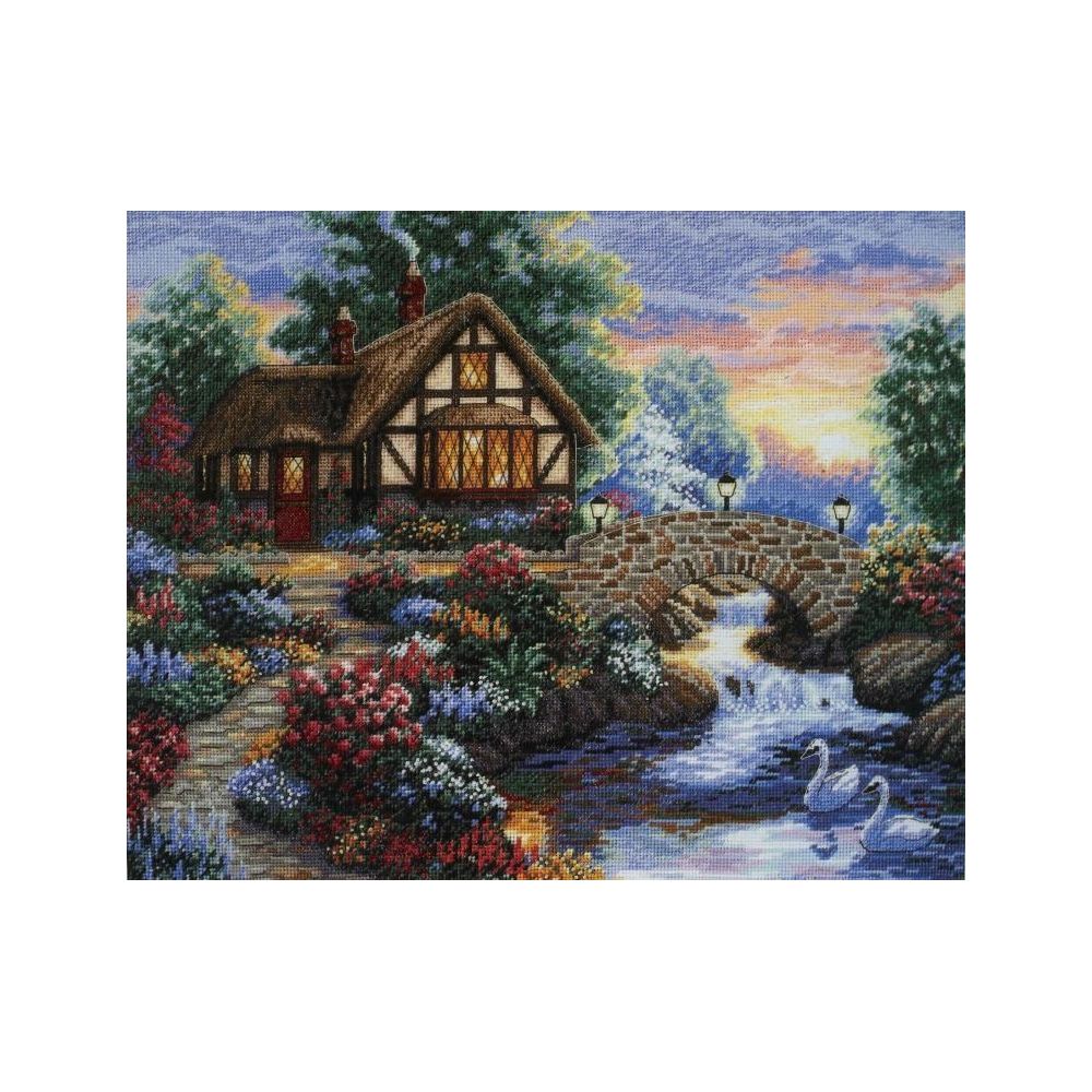 Counted Cross Stitch Kit Twilight Bridge, Dimensions 35172