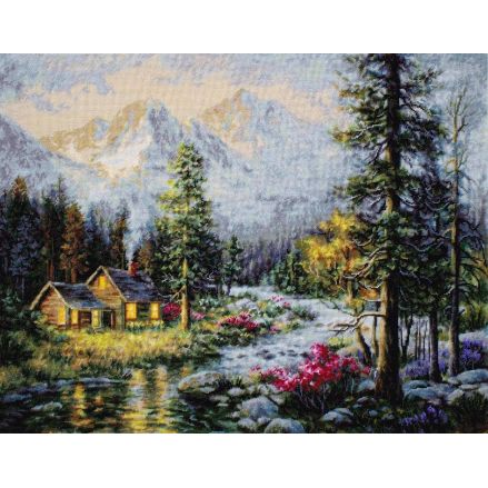 Cross Stitch Kit Camper's Cabin, Luca-S B610