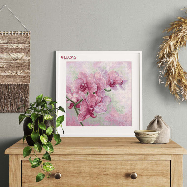 Cross Stitch Kit Graceful Orchids, Luca-S Gold B7009