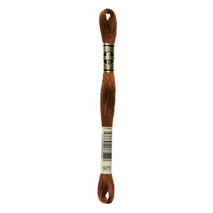 DMC 975 Six-Strand Floss – Dark Golden Brown