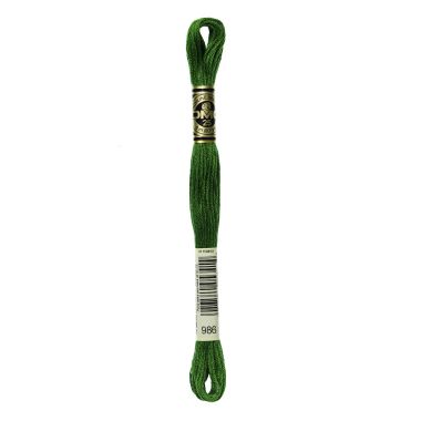 DMC 986 Six-Strand Floss – Very Dark Forest Green