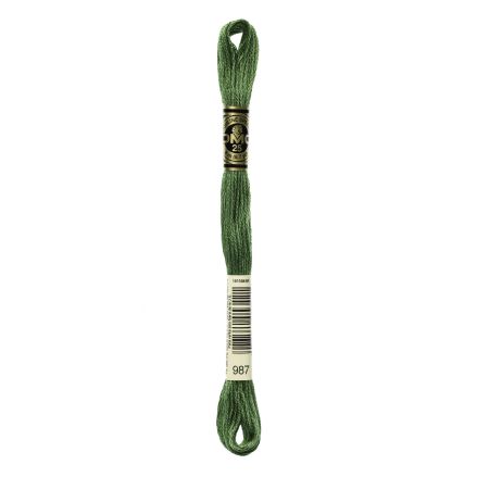 DMC 987 Six-Strand Floss – Dark Forest Green
