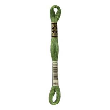 DMC 988 Six-Strand Floss – Medium Forest Green