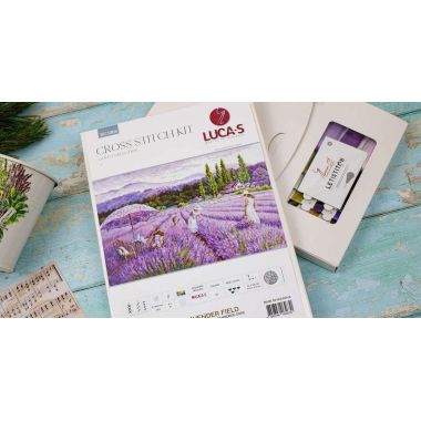Cross Stitch Kit Lavender Field, Luca-S BU5008