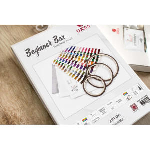 Beginner embroidery kit for starting cross-stitch Box and DIY models, Luca-S,