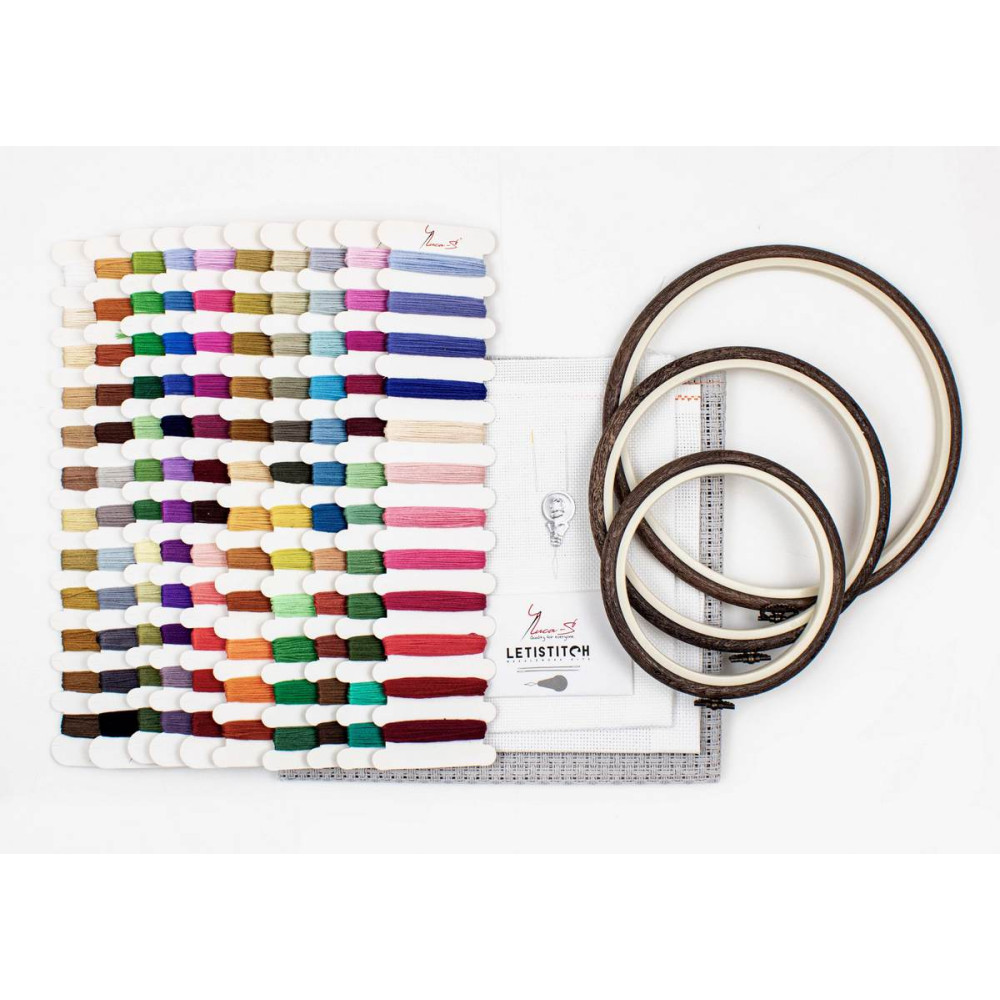 Beginner embroidery kit for starting cross-stitch and DIY models, Luca-S,