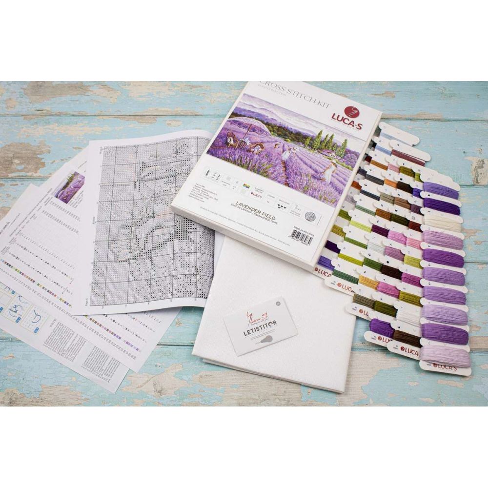 Cross Stitch Kit GOLD collection  Lavender Field, Luca-S BU5008