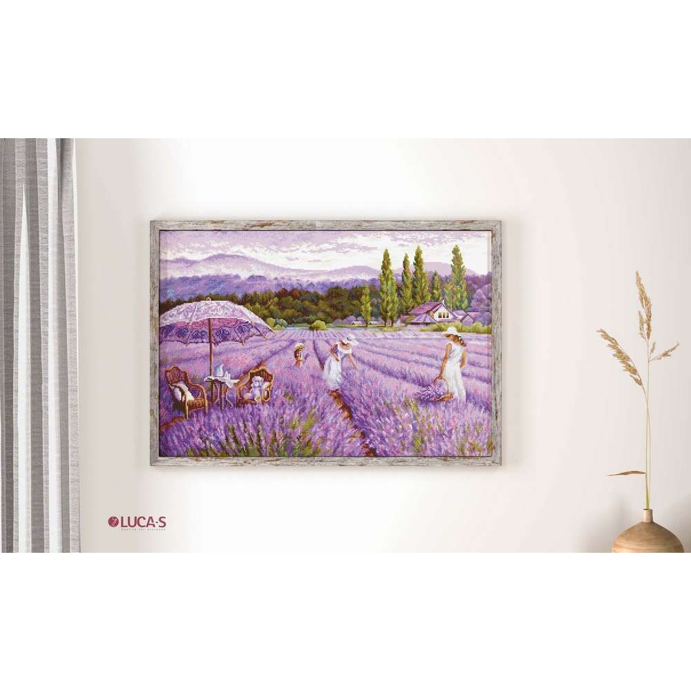 Cross Stitch Kit GOLD collection  Lavender Field, Luca-S BU5008