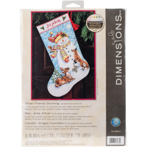 Counted Cross Stitch Kit 16"-Friends Stocking, Dimensions, 70-08963