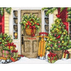 Counted Cross Stitch Kit 10"X8"-Home For The Holiday, Dimensions, 70-08961