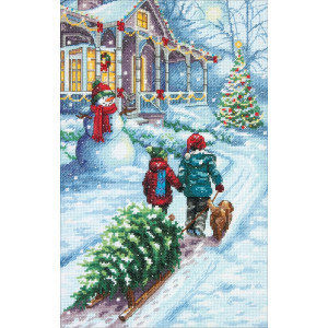 Counted Cross Stitch Kit 9"X14"-Christmas Tradition, Dimensions, 70-08960