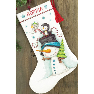 Counted Cross Stitch 16"-Jolly Trio Stocking, Dimensions, 70-08937