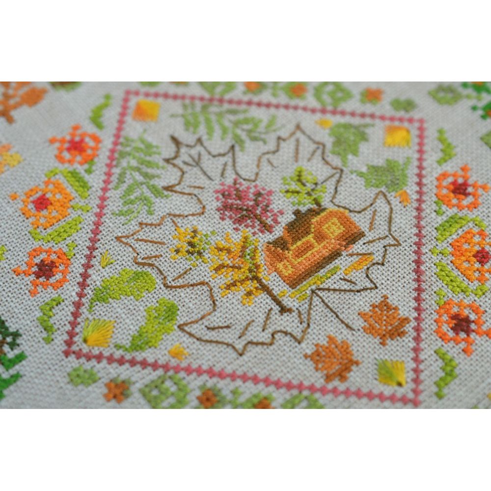 Cross Stitch Kit Tela Artis - Autumn Symphony sampler, X-020