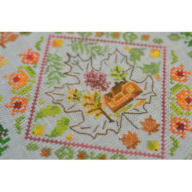 Cross Stitch Kit Tela Artis - Autumn Symphony sampler, X-020