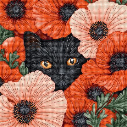 Letistitch Cross Stitch Kit – L9949 Poppy Eyes with 35 Colors