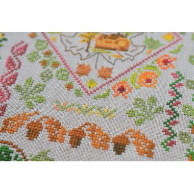 Cross Stitch Kit Tela Artis - Autumn Symphony sampler, X-020