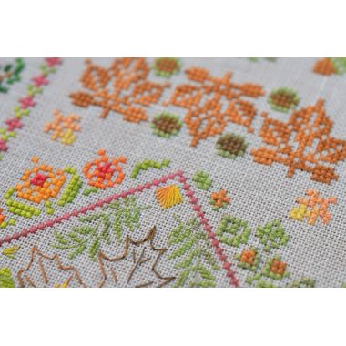 Cross Stitch Kit Tela Artis - Autumn Symphony sampler, X-020