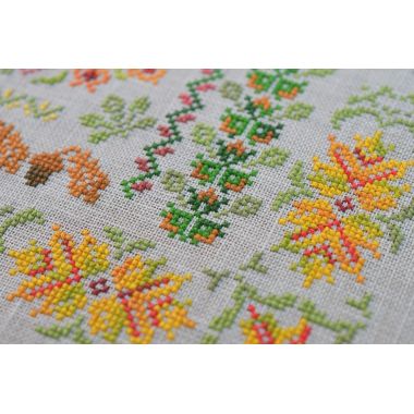 Cross Stitch Kit Tela Artis - Autumn Symphony sampler, X-020