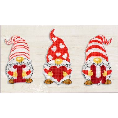 Toys Cross Stitch Kits Gnomes of Valentine's Day, Luca-S JK031