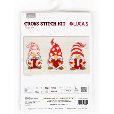 Toys Cross Stitch Kits Gnomes of Valentine's Day, Luca-S JK031