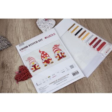 Toys Cross Stitch Kits Gnomes of Valentine's Day, Luca-S JK031