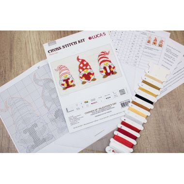 Toys Cross Stitch Kits Gnomes of Valentine's Day, Luca-S JK031