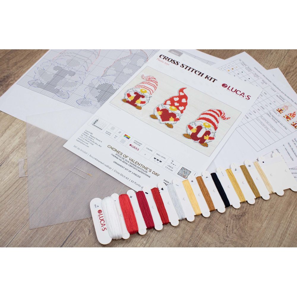 Toys Cross Stitch Kits Gnomes of Valentine's Day, Luca-S JK031