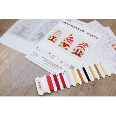 Toys Cross Stitch Kits Gnomes of Valentine's Day, Luca-S JK031