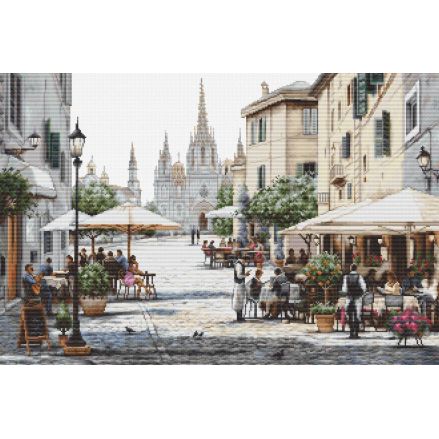 Cross Stitch Kit Barcelona Cathedral, Luca-S B2411