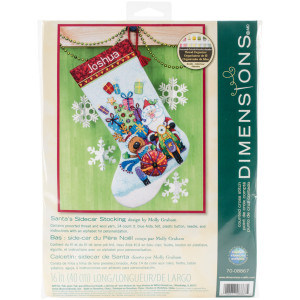 Counted Cross Stitch Kit Santa's Sidecar Stocking, Dimensions 70-08867