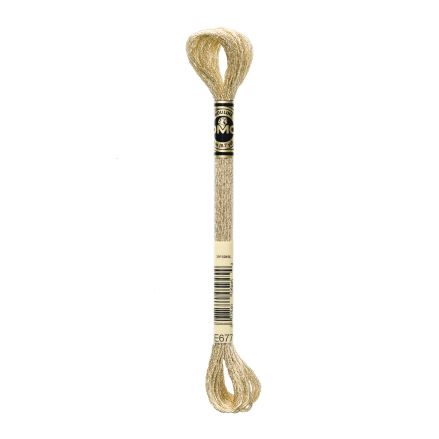 DMC E677 Light Effect Floss – White Gold