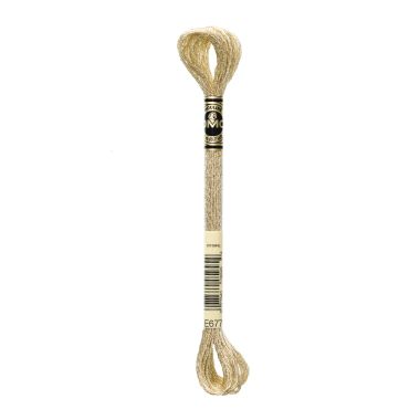 DMC E677 Light Effect Floss – White Gold
