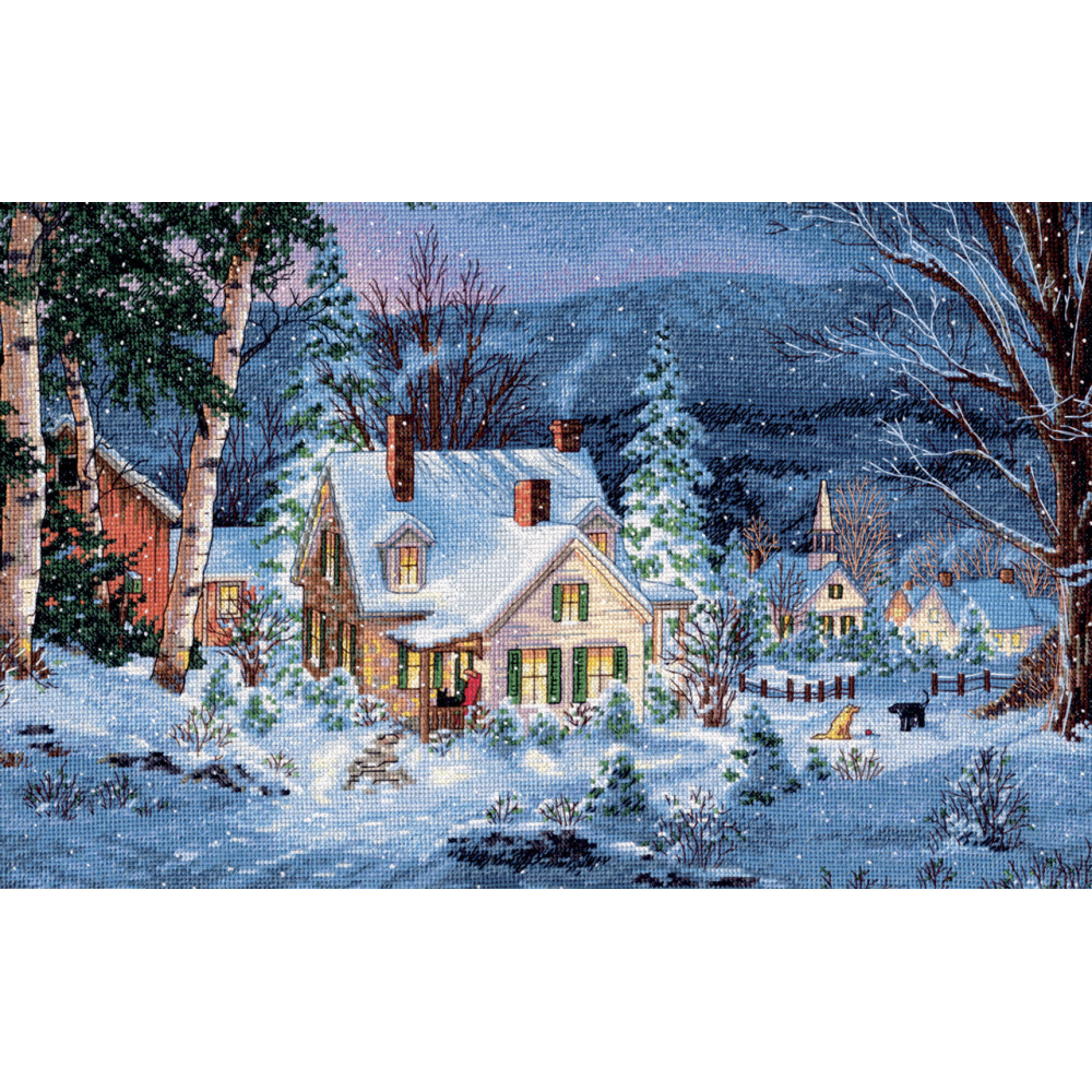 Counted Cross Stitch Kit 20"X14"-Winter's Hush, Dimensions, 70-08862